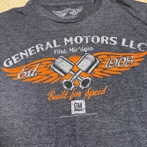 Savvy General Motors Pistons Flint Michigan Chevy Gray T-Shirt Mens XL